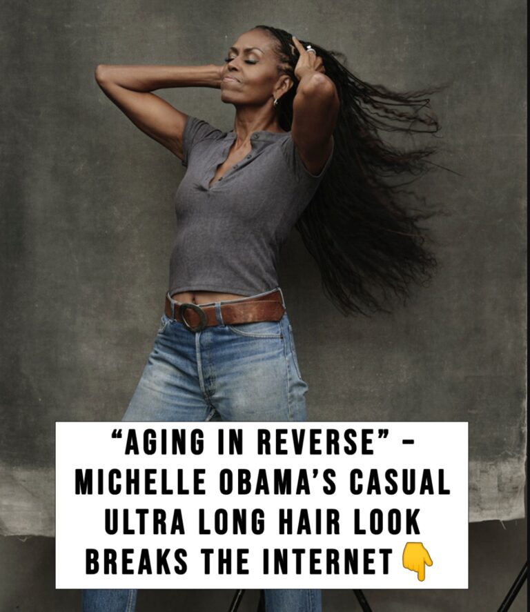 Michelle Obama’s casual look with ultra-long hair shocks people
