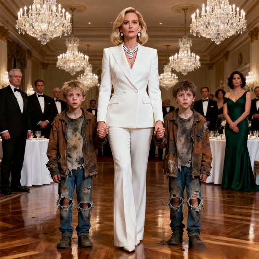 “Two Homeless Boys Came to the Millionaire’s Table: ‘Ma’am, Can We Have Some of Your Leftovers?’ The Millionaire Looked Up and Was Shocked to See the Two Boys…”