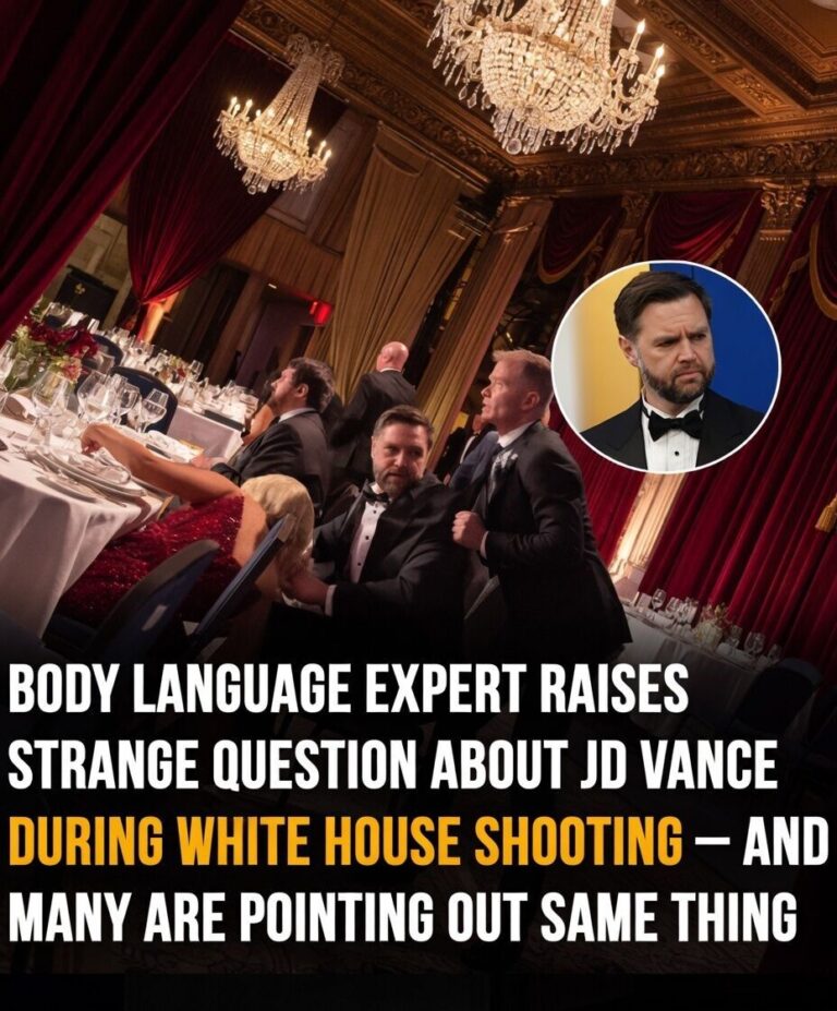 JD Vance rushed out first as Trump remains seated during White House dinner shooting