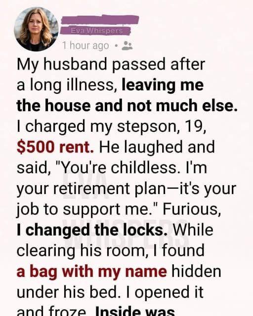 After My Husband Passed, I Charged My Stepson Rent — What He’d Been Doing in Silence Broke Me
