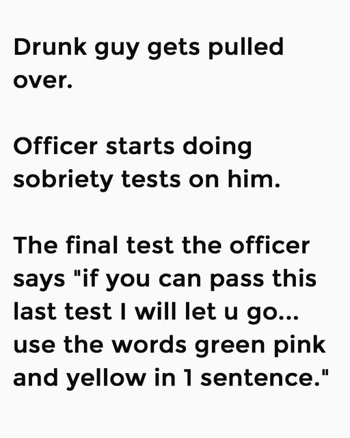 Green Pink and Yellow in 1 Sentence.
