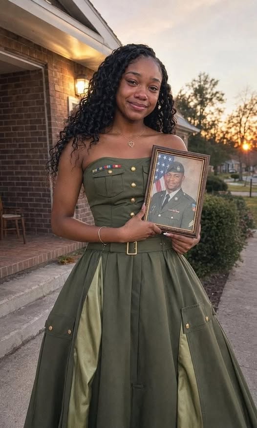 Teen Honors Fallen Army Father With Handmade Prom Dress — Then a Military Officer Delivered a Message That Changed Everything
