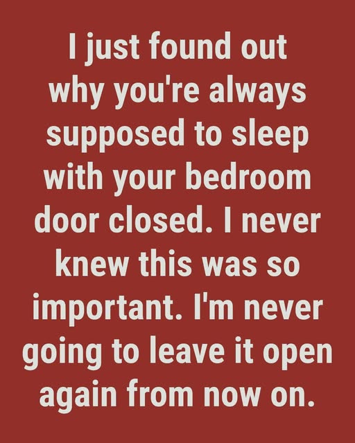 Sleeping with your bedroom door open: what safety experts say